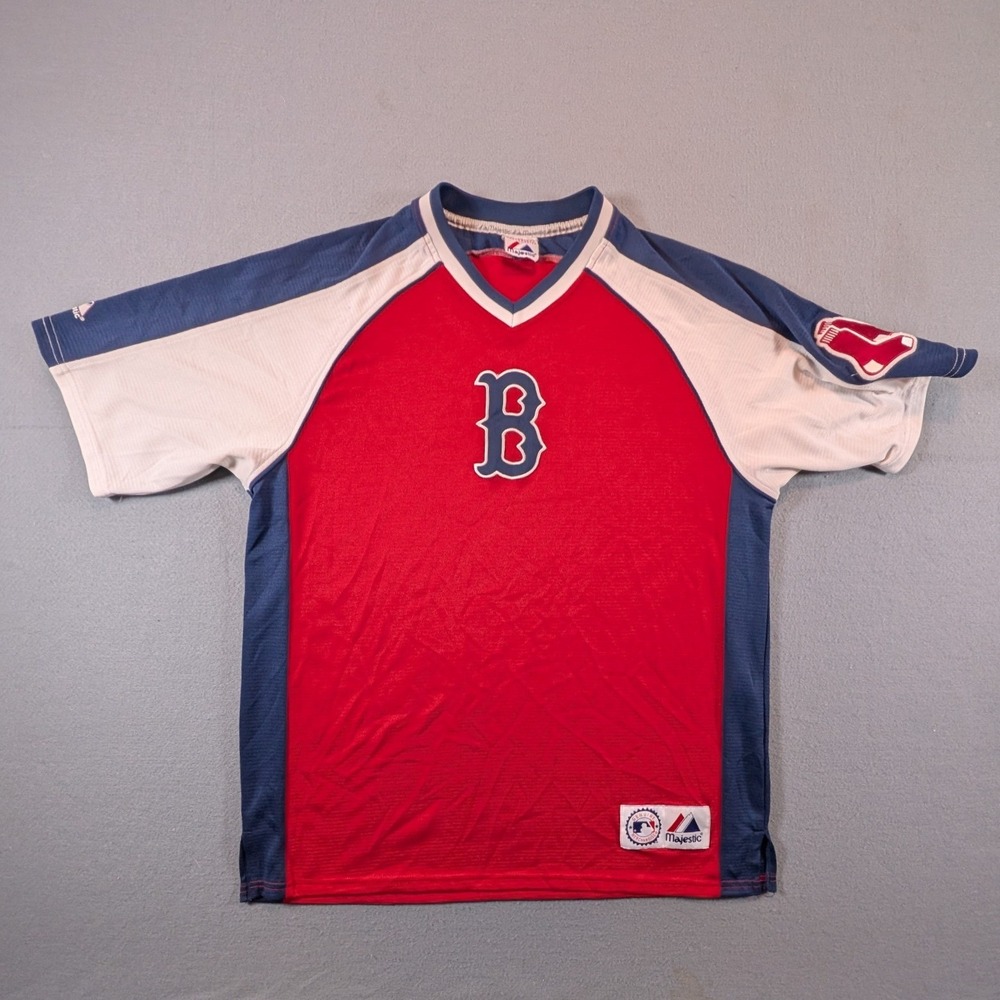Boston Red Sox Majestic Batting Practice Jersey Mens Size XL MLB Vintage